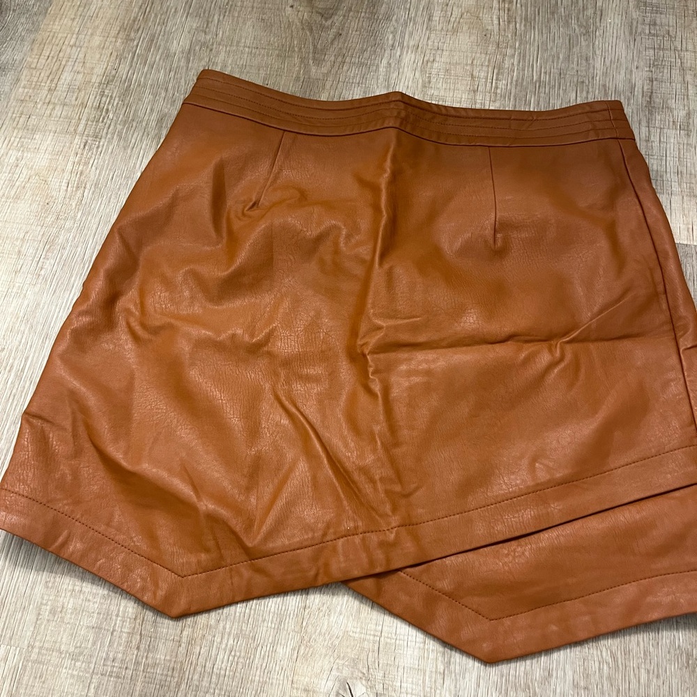 Altar'd State Copper Leather Skirt